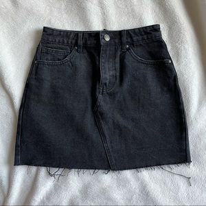 Forever 21 Black Denim Mini Skirt size Small